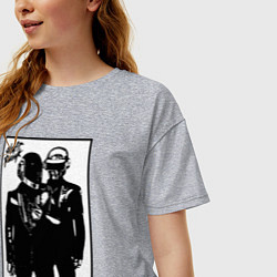 Футболка оверсайз женская Daft Punk, цвет: меланж — фото 2