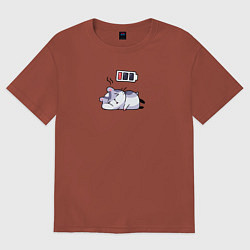 Женская футболка оверсайз Хомячок