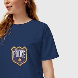 Футболка оверсайз женская Grammar Police Граммар наци, цвет: тёмно-синий — фото 2
