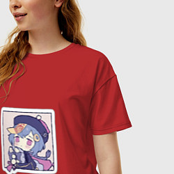 Футболка оверсайз женская Ци Ци, цвет: красный — фото 2