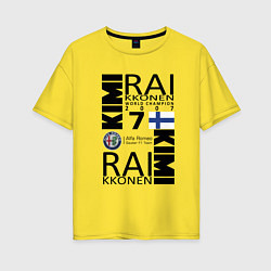 Женская футболка оверсайз Kimi Raikkonen