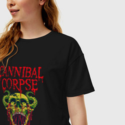 Футболка оверсайз женская Cannibal Corpse Труп Каннибала Z, цвет: черный — фото 2