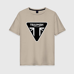 Женская футболка оверсайз Triumph Мото Лого Z