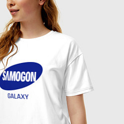 Футболка оверсайз женская Samogon galaxy, цвет: белый — фото 2