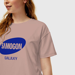 Футболка оверсайз женская Samogon galaxy, цвет: пыльно-розовый — фото 2