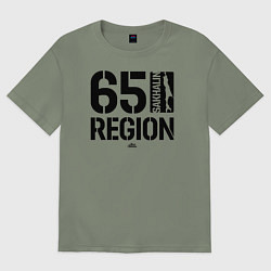 Футболка оверсайз женская Регион 65 Сахалин, цвет: авокадо
