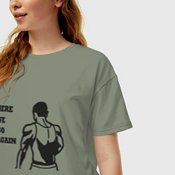 Футболка оверсайз женская HERE WE GO AGAIN, цвет: авокадо — фото 2