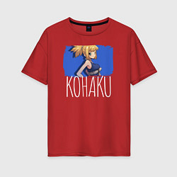 Футболка оверсайз женская Kohaku, цвет: красный