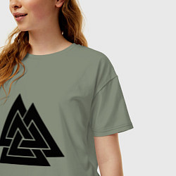 Футболка оверсайз женская Валькнут Valknut Z, цвет: авокадо — фото 2