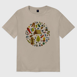 Футболка оверсайз женская Романтика, цвет: миндальный