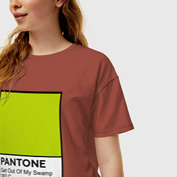 Футболка оверсайз женская Shrek: Pantone Color, цвет: кирпичный — фото 2