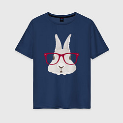 Женская футболка оверсайз Кролик Хипстер