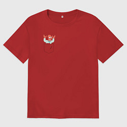 Женская футболка оверсайз Zoidberg карман