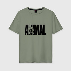 Футболка оверсайз женская ANIMAL ЭНИМАЛ, цвет: авокадо