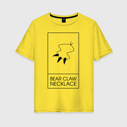 Футболка оверсайз женская Bear Claw, цвет: желтый