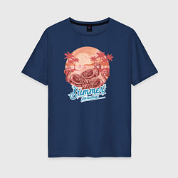 Женская футболка оверсайз Summer paradise Летний рай