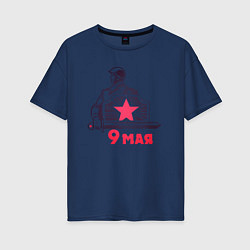 Женская футболка оверсайз Красная звезда