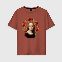 Женская футболка оверсайз Renaissance Maiden