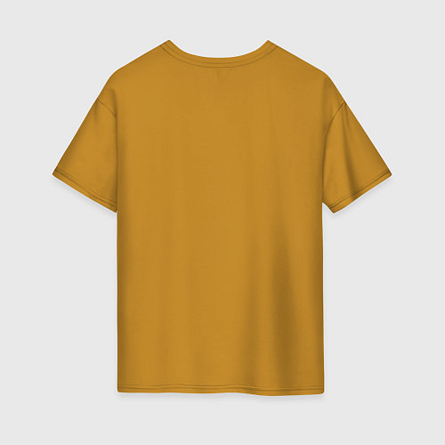 Женская футболка оверсайз Золотая рыбка / Горчичный – фото 2