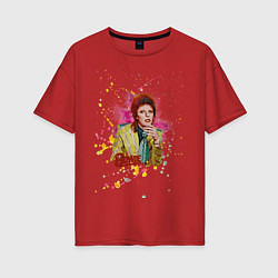 Женская футболка оверсайз David Bowie Art