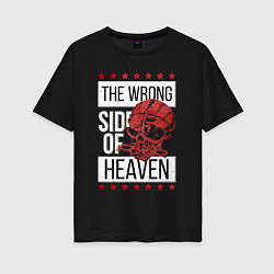 Женская футболка оверсайз The wrong side of hell