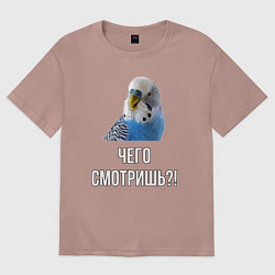 Женская футболка оверсайз Чего смотришь!?