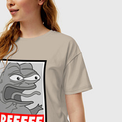 Футболка оверсайз женская Pepe trigger, цвет: миндальный — фото 2