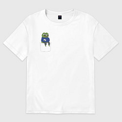 Футболка оверсайз женская Pepe Thinking room, цвет: белый