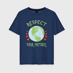 Женская футболка оверсайз Respect Earth