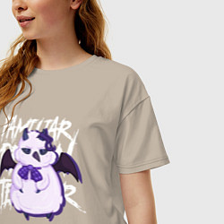 Футболка оверсайз женская Familiar Demon Teacher, цвет: миндальный — фото 2
