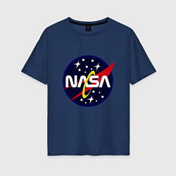Футболка оверсайз женская Space NASA, цвет: тёмно-синий