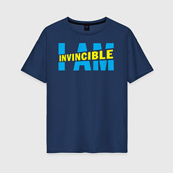Футболка оверсайз женская I am Invincible, цвет: тёмно-синий