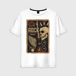 Женская футболка оверсайз Rock festival