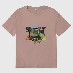 Футболка оверсайз женская ARK Survive, цвет: пыльно-розовый