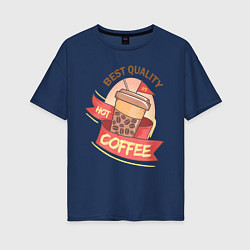 Женская футболка оверсайз Hot Coffee