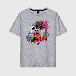 Женская футболка оверсайз Тюлень мем