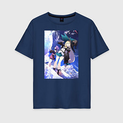 Футболка оверсайз женская Адзуса, цвет: тёмно-синий