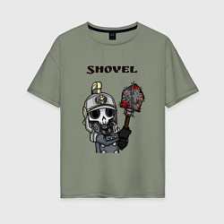 Футболка оверсайз женская Shovel, цвет: авокадо