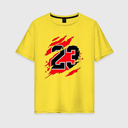 Футболка оверсайз женская Bulls 23, цвет: желтый