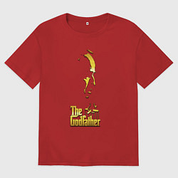 Футболка оверсайз женская Крестный отец the godfather, цвет: красный