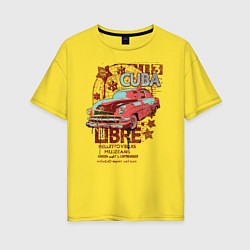Футболка оверсайз женская Cuba Libre, цвет: желтый