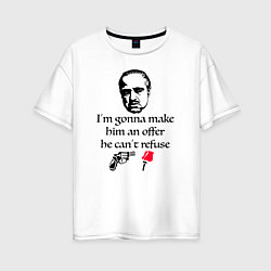 Женская футболка оверсайз The Godfather, Дон Корлеоне