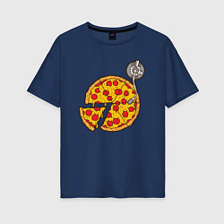 Женская футболка оверсайз D j Пицца