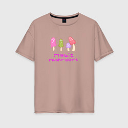 Женская футболка оверсайз Волшебные грибы