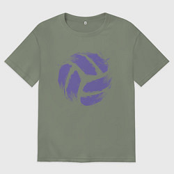 Футболка оверсайз женская Мяч - Волейбол, цвет: авокадо