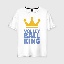 Женская футболка оверсайз Король волейбола