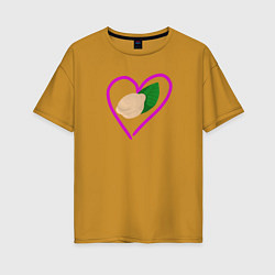 Женская футболка оверсайз Любовь к пельменям