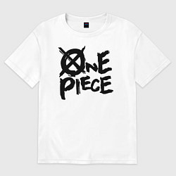 Футболка оверсайз женская One Piece Большой куш лого, цвет: белый