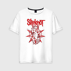 Женская футболка оверсайз Slipknot Slip Goats Art