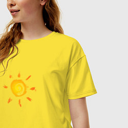 Футболка оверсайз женская Солнце, цвет: желтый — фото 2